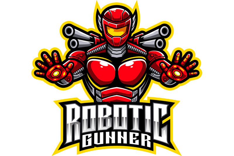 robotic-gunner-esport-mascot-logo-design