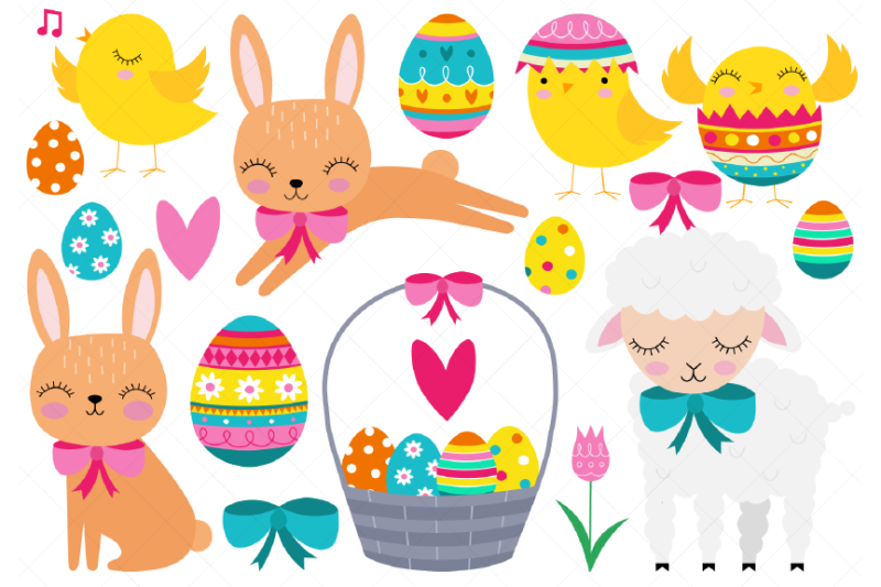 easter-clipart-easter-baby-animals-chick-bunny-lamb-easter-eggs