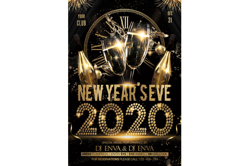 new-years-eve-christmas-party-flyer