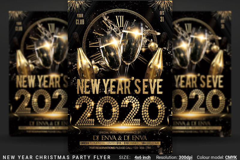 new-years-eve-christmas-party-flyer