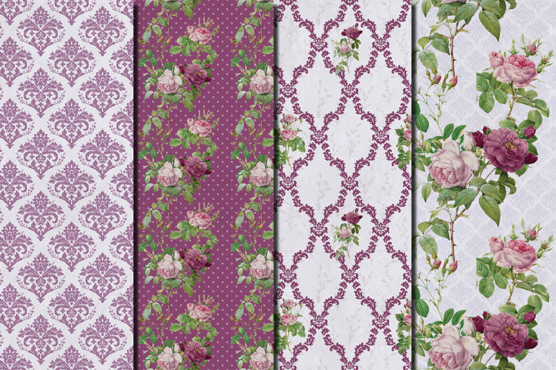 shabby-chic-roses-seamless-patterns