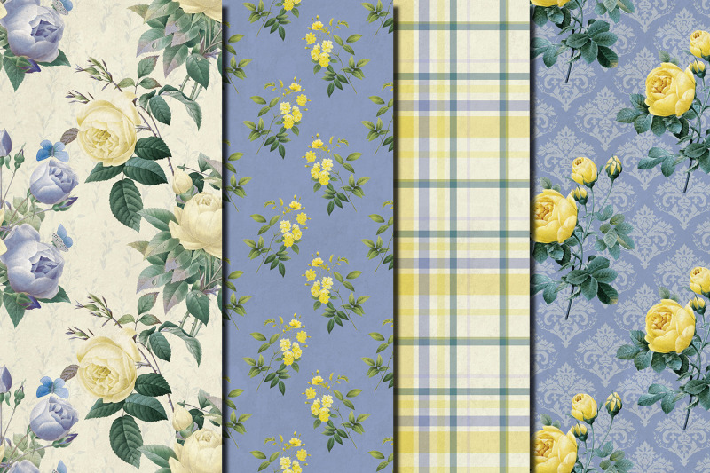 shabby-chic-yellow-roses-seamless-patterns