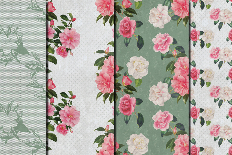 vintage-camellia-seamless-patterns