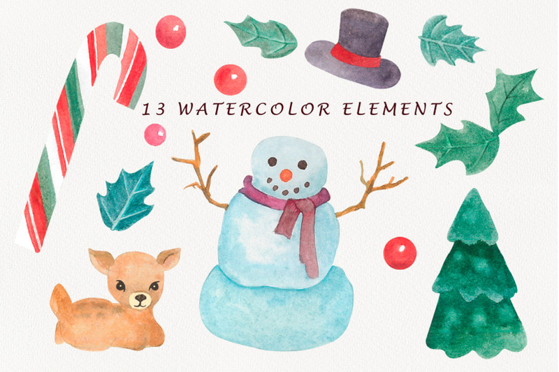 watercolor-snowman