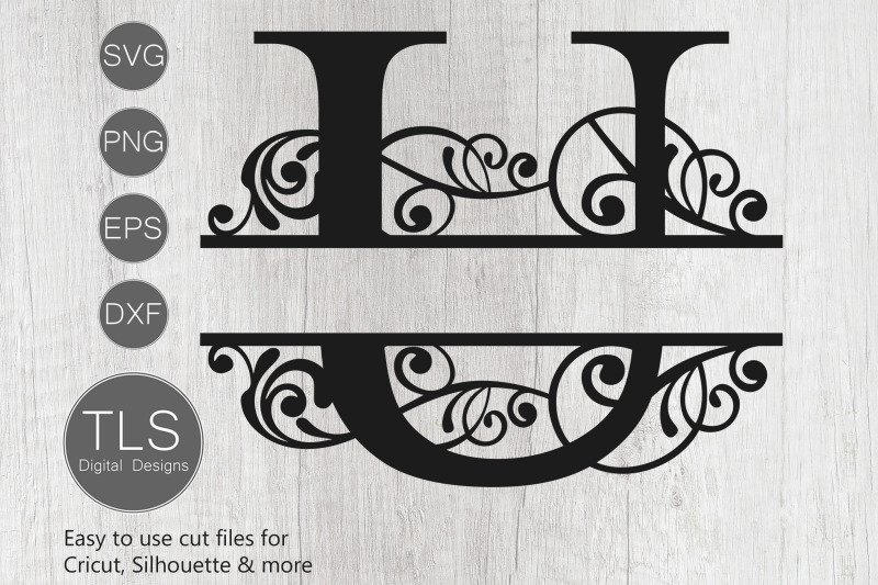 Download Letter U Split Monogram SVG, Split Monogram SVG, Letter U ...