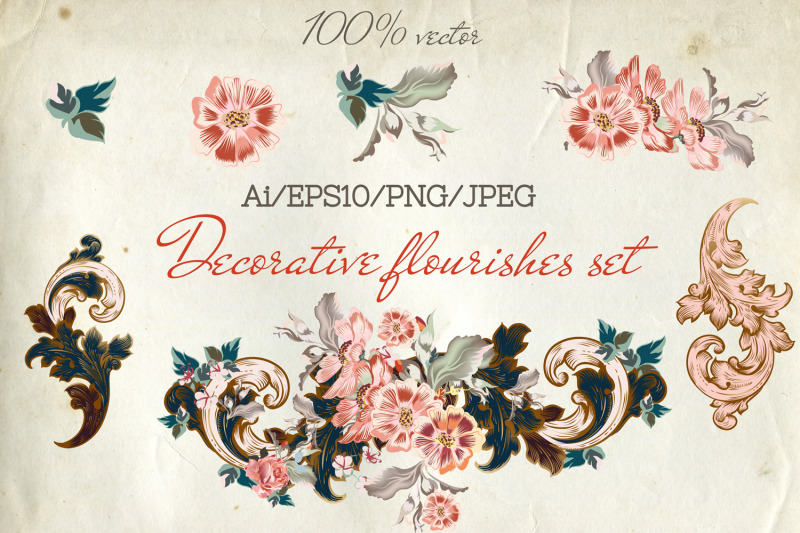 collection-of-vector-vintage-flourishes-with-flowers-vol-3