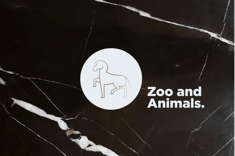 zoo-amp-animals-25-thin-line-icons-set