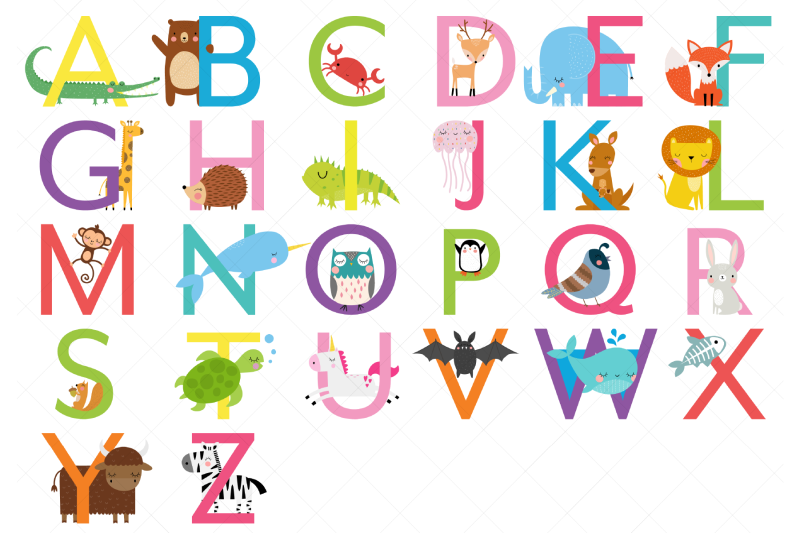 animal-alphabet-clipart-uppercase-letters