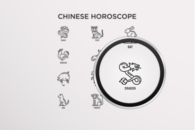 chinese-horoscope-12-thin-line-icons-set