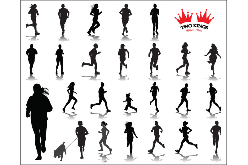 running-people-svg-cut-file-black-silhouettes-on-white-background