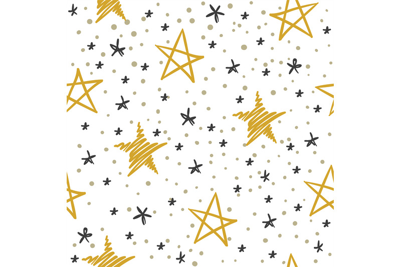 sketch-star-seamless-pattern-starry-sky-with-golden-and-black-stars