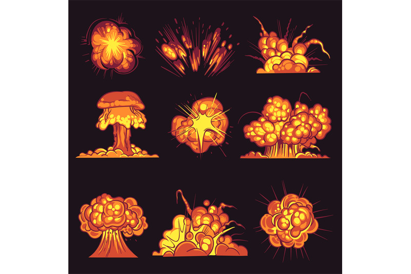 cartoon-explosions-bomb-explosion-fire-bang-with-smoke-effect-explo