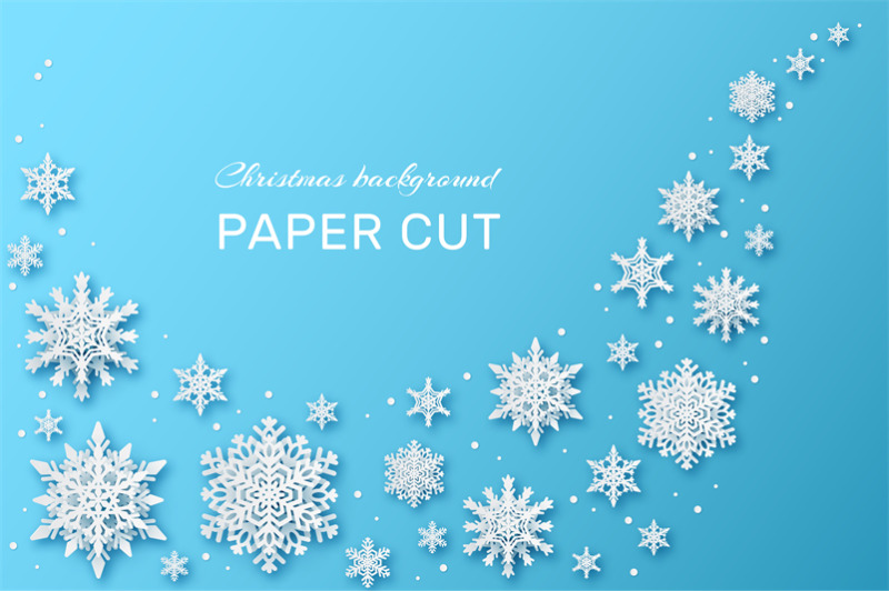 snowflakes-design-christmas-and-happy-new-year-wallpaper-with-paper-c