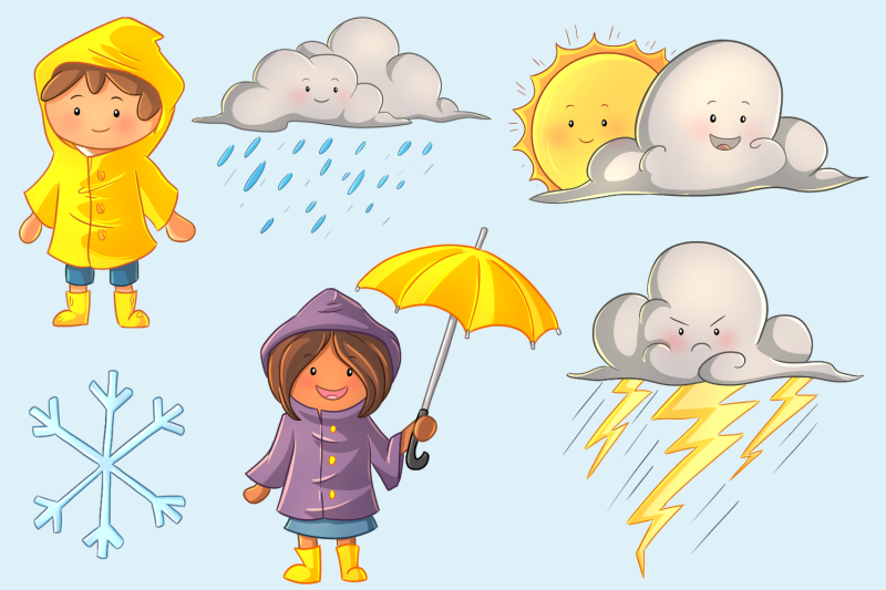cute-weather-kids-clip-art-collection