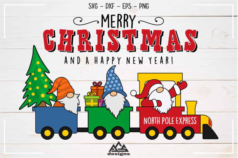 gnome-santa-north-pole-express-svg-design