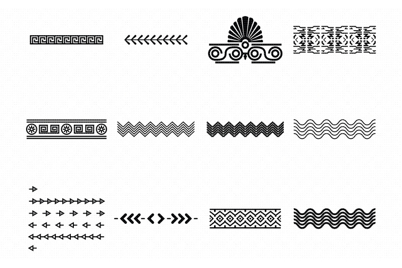 aztec-ethnic-decorative-borders
