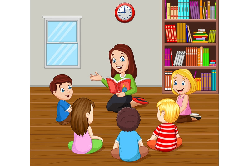 teacher-telling-a-story-to-kids-in-the-classroom