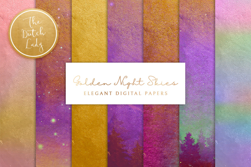 digital-backgrounds-amp-papers-golden-night-skies