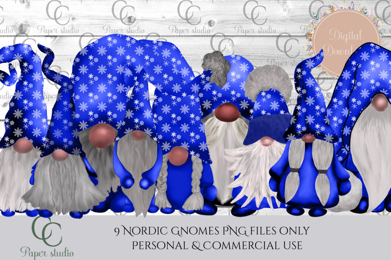 tomte-gnomes-christmas-snowflakes-blue