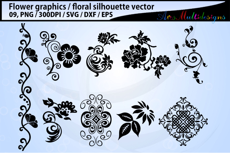 flowers-silhouette-vector