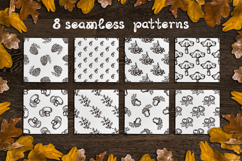 8-hand-drawn-fall-seamless-patterns