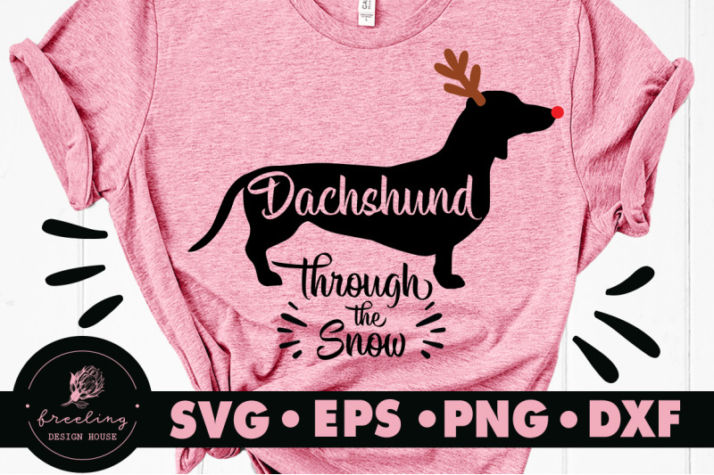 Download Dachshund Through The Snow Christmas svg By Freeling ...