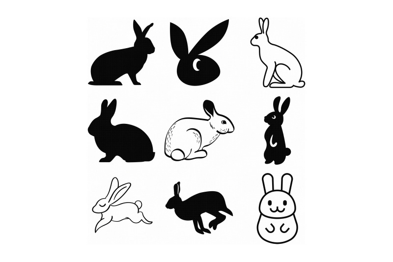 Download bunny, rabbit, hare, SVG file, DXF, free SVG cut file ...