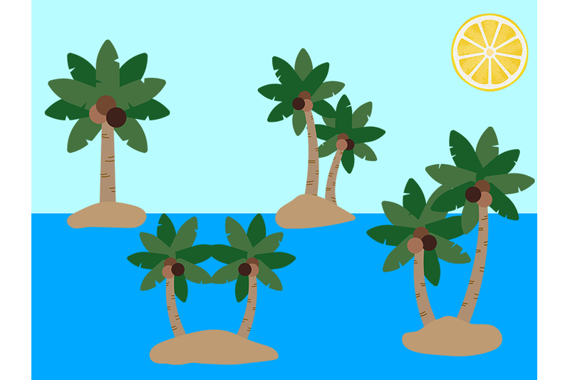 summer-beach-fun-tropical-clipart-and-stickers-huge-collection