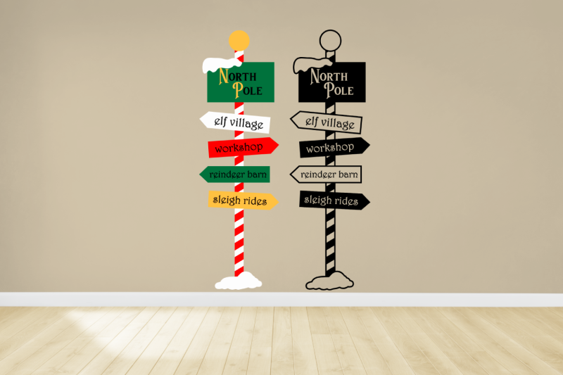 christmas-north-pole-sign-post-svg-png-dxf