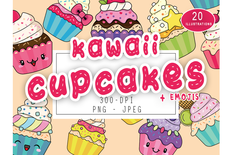 cute-kawaii-cupcakes-set-collection-cupcakes-kawaii-emojis