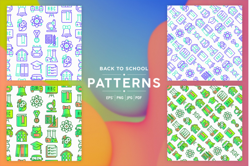 back-to-school-patterns-collection