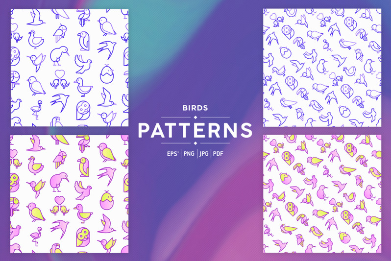 birds-patterns-collection