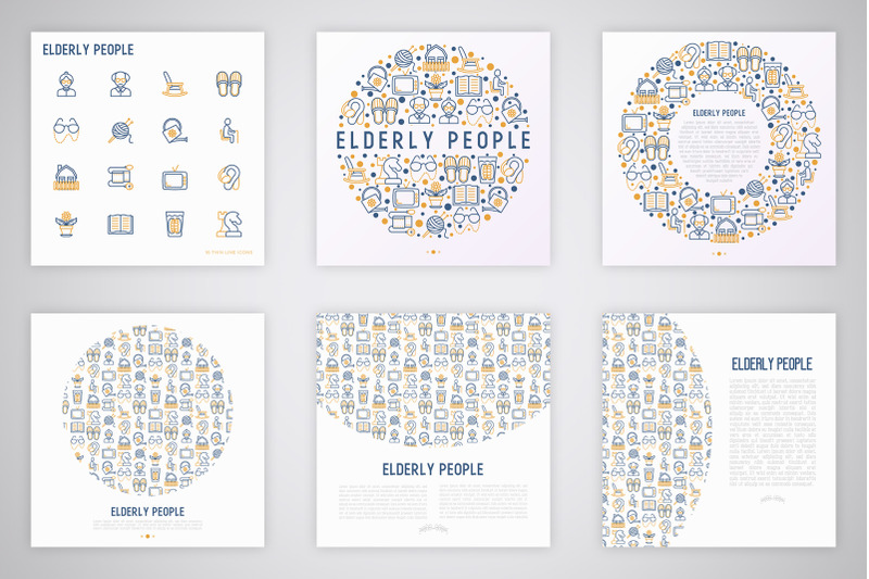 elderly-people-16-thin-line-icons-set-30-unique-templates