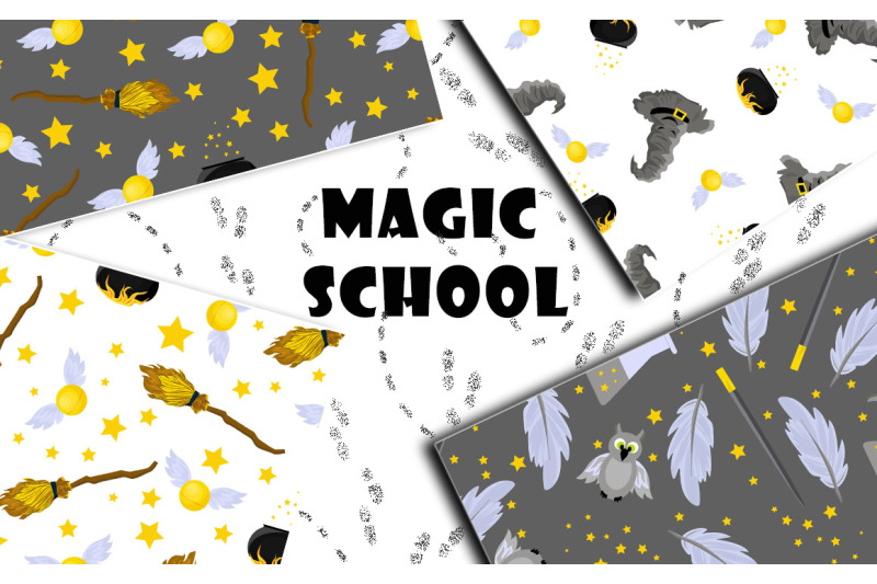 school-of-magic-pattern-set-theme-harry-potter-hogwarts