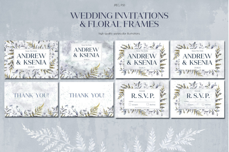 floral-wedding-cards-set