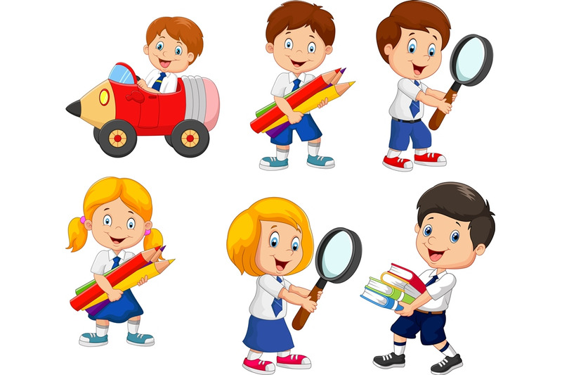 school-children-cartoon-collection