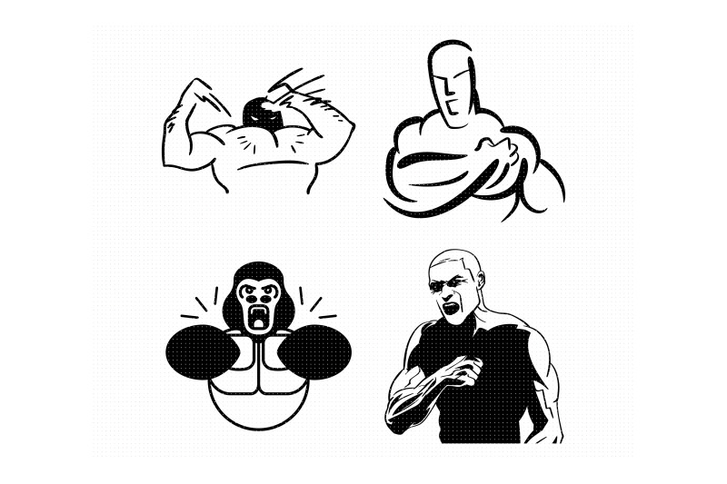 chest-pounding-and-beating-svg-dxf-vector-eps-clipart-cricut