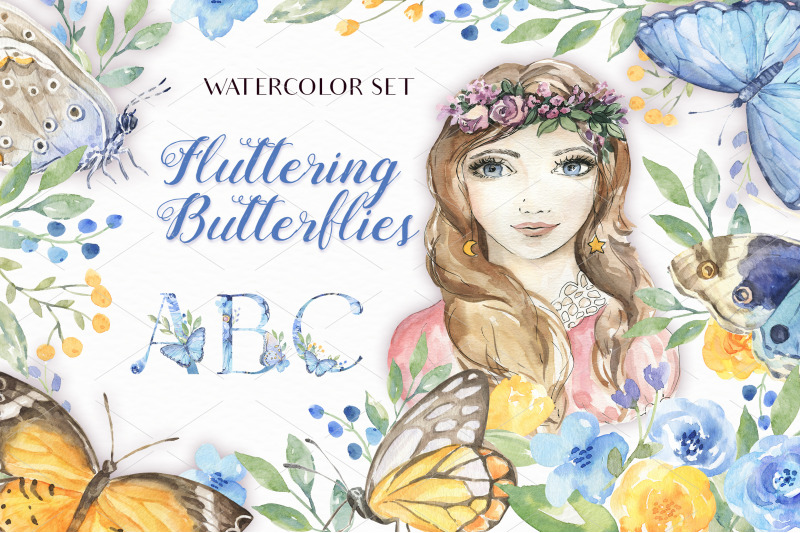 watercolor-fluttering-butterflies