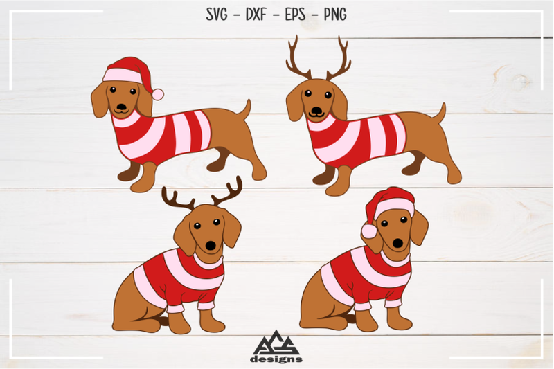 dog-dachshund-winter-packs-svg-design