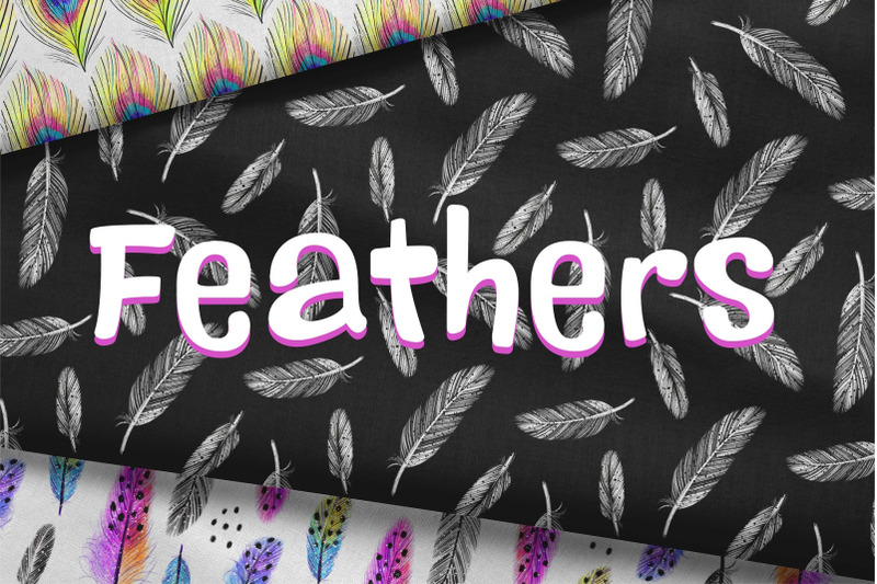 feathers-pattern-collection