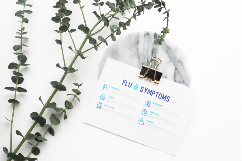 flu-amp-symptoms-thin-line-icons-set-concept