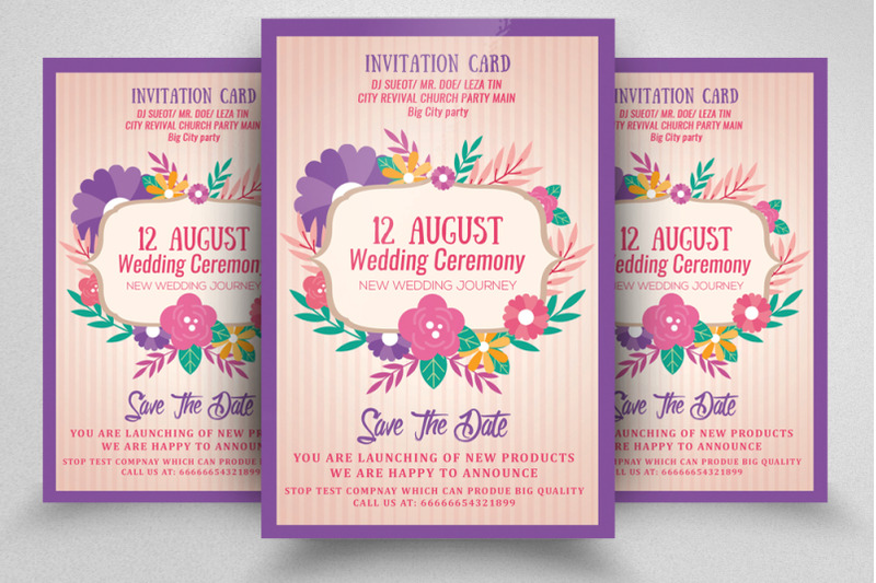 wedding-floral-invitation-flyer-template