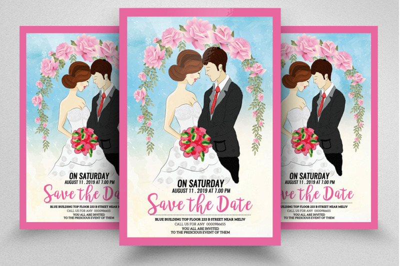 save-the-date-wedding-flyer-poster