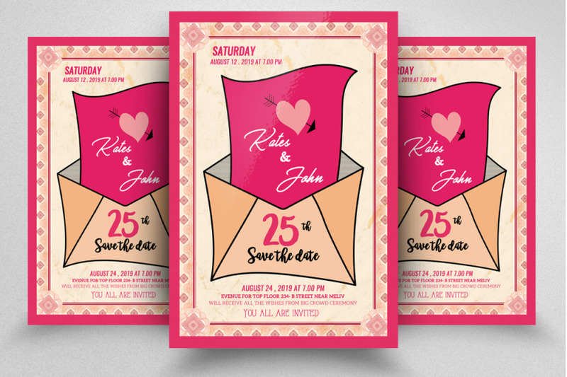 save-the-date-wedding-flyer-template