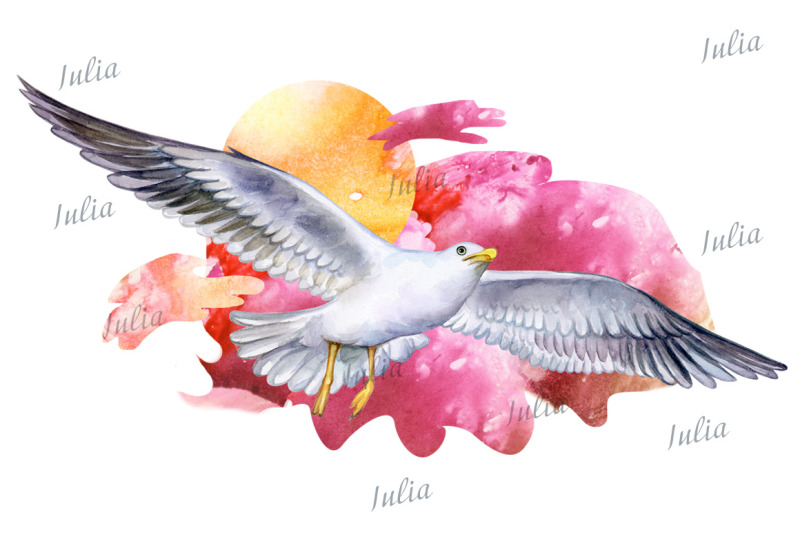 seagull-on-the-fly-watercolor