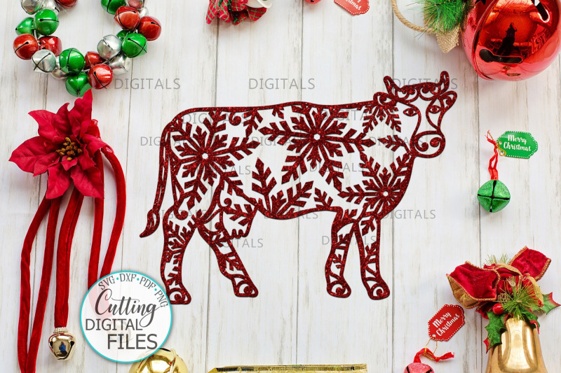 christmas-cow-with-snowflakes-svg-paper-cut-laser-cut-file-template