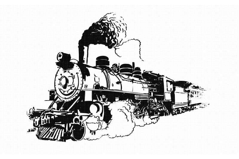 Download old steam train, vintage locomotive svg, dxf, vector, eps ...