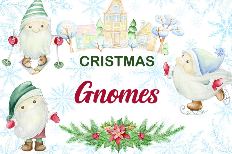 christmas-gnomes-watercolor-clipart-nordic-scandinavian-magical-wi