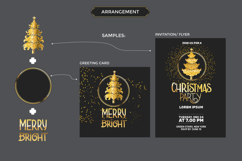gold-christmas-tree-set