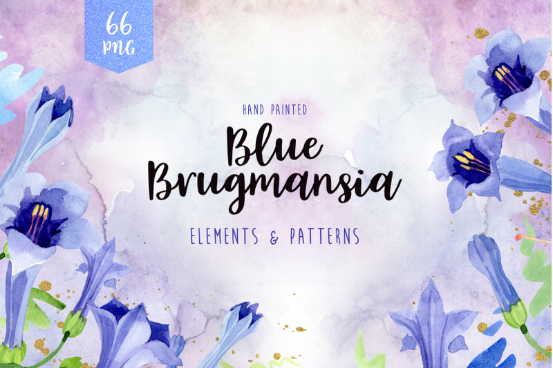 blue-brugmansia-flower-watercolor-png